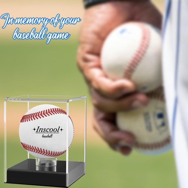 Inscool Acrylic Baseball Display Case, UV Protected Clear Display Cube, Memorabilia Baseball Case (Rounded Base) - Image 5